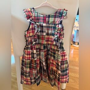 ❤️ Polo Ralph Lauren Girls Patchwork Madras Dress size 4/4T